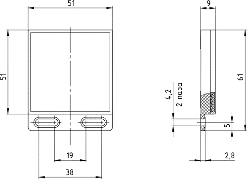 Габаритные размеры OR51-S