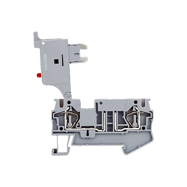 MTS-4F220 Клемма пружинная с держателем предохранителя, 4 мм², индикация 220В