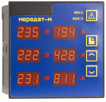 Мерадат-М3ВА1 - регистратор напряжения и силы тока в трехфазной цепи